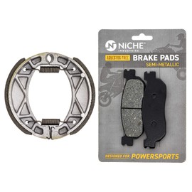 NICHE Brake Pad with Show Set for Yamaha TW200 XT225 3C5-25805-00-00 4KN-W253E-11-00 Front Rear Semi-Metallic
