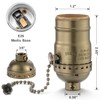 Pull Chain Lamp Socket Replacement, E26 Standard Threaded Base, Lamp