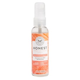 The Honest Company Plant-Based Hand Sanitizer Spray Kills 99.9% of Germs Hypoallergenic Quick-drying and Moisturizing Grapefruit Grove 2 fl oz