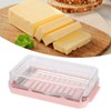 Stainless Steel Butter Cutter Container Butter Storage Box with Transparent
