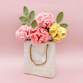 Lily's Lyric Flower Crochet Kit | Carnation & Ash Leaf | Step-by-Step Video Tutorial for Adults Teenagers | Craft Gift Idea DIY Home Decoration