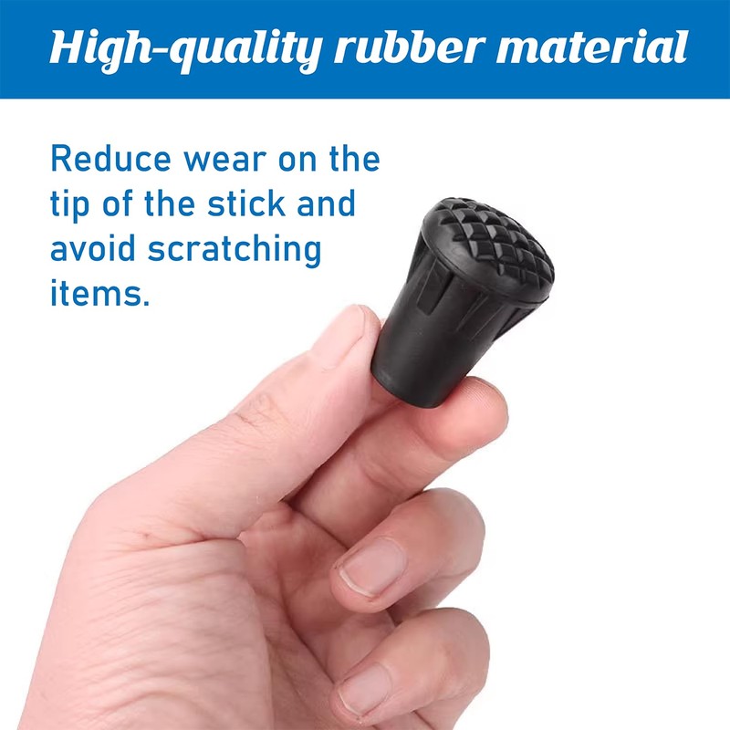 Pack of 8 Sticks, Rubber Buffers, Rubber Buffer for Hiking