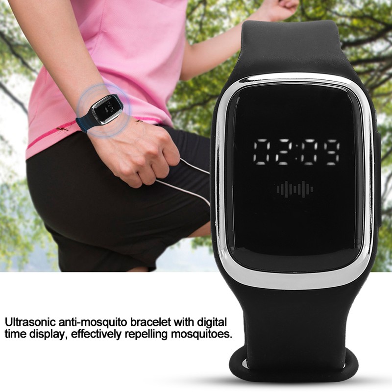 Ultrasonic Mosquito Repelling Wrist Bracelet Band Insect Pest Repellent for