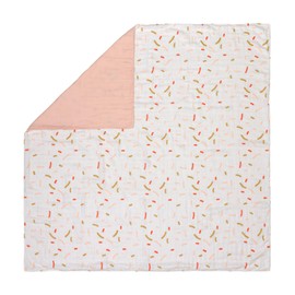 LÄSSIG Baby Blanket Swaddle Blanket Cuddly Soft Breathable Heavenly Soft Blanket Little Mateys Sprinkles Spicy Orange