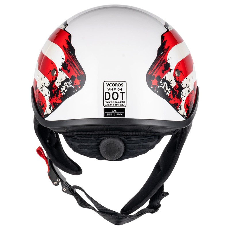 VCOROS Half Helmets Motorcycle VHF04 Open Face Sun Visor Quick