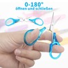 Pack of 8 Children's Scissors, 9 cm Small Paper Scissors,
