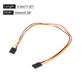 sourcing map Female to Female 4Pin Breadboard Jumper Wire 2.54mm Pitch Single Row Ribbon Cable 30cm Long Breadboard Ribbon Cables for Breadboard Electronic Projects Pack of 10,Multicolored