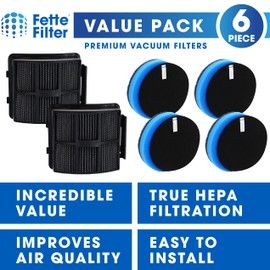 Fette Filter - Filters Kit for Bissell 2998 Multiclean Lift-Off Pet Vacuum, Fit for Bissell 2998 2999 2849 3000 3057 2849 28524 2920 3059 3399 2852 3125W Vacuum, Part #1625641 & 1603437