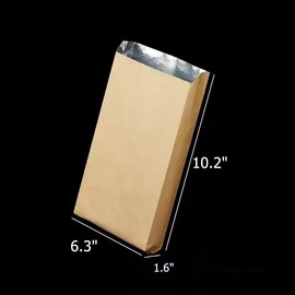 NROZIET 150 Pack Foil Sandwich Bag, 4 LB Insulated Hot Dog Wrap Pouch, Grease Resistance Foil Hamburgers Bags for Breakfast Lunch, Fast Food Truck, Serving, BBQ, Brown