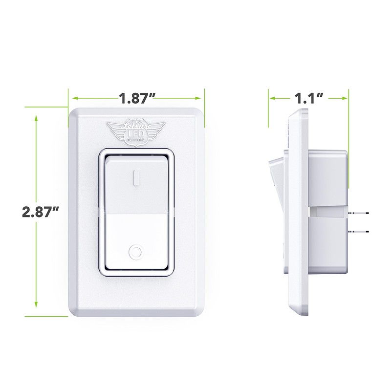 Leisure LED Modern Single SPST On-Off Switch with Bezel, 12-Volt,