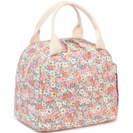 LEDAOU Lunch Box for Women Insulated Lunch Bag Corduroy Lunch Tote Bags Leakproof Cooler Lunch Case for Travel Work Picnic