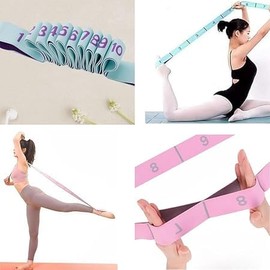 2 Piezas Bandas Elásticas Estiramiento Yoga,Banda de Resistencia Pilates, Diseño Segmentado,Bandas Elasticas de Resistencia para Pilates, Entrenamient