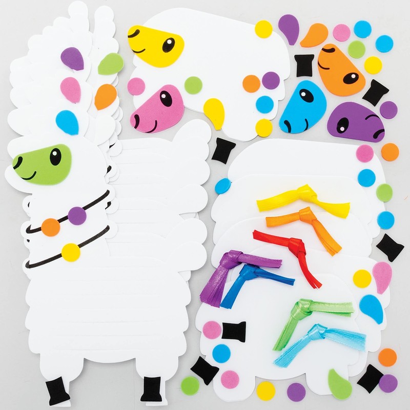 Baker Ross Llamas Pack of 6, Animal Weaving Kits for