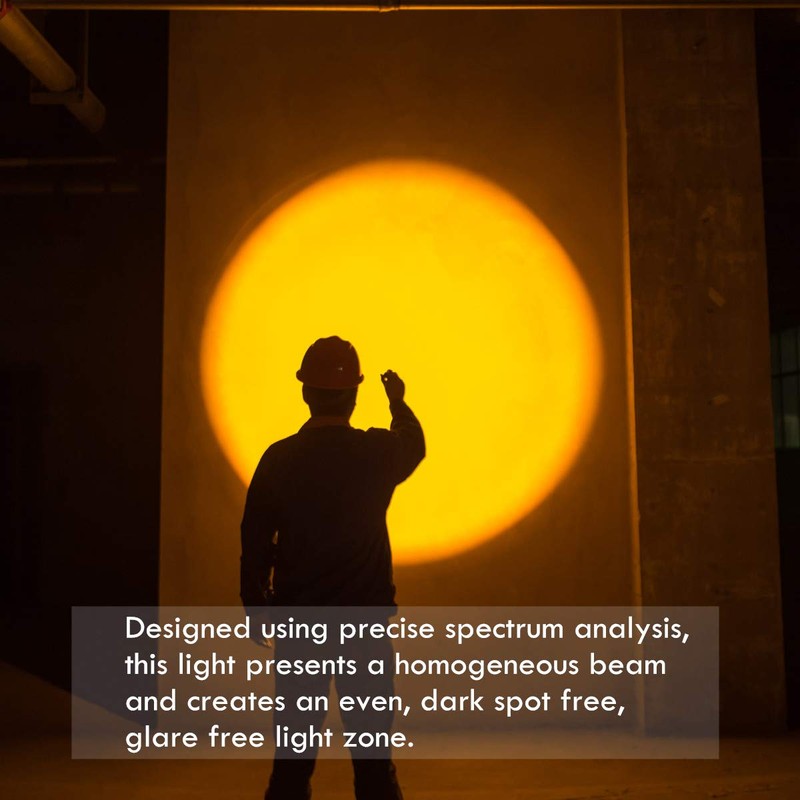 Weltool M7-AM Amber LED Flashlight Light Uniform Beam Light Dark
