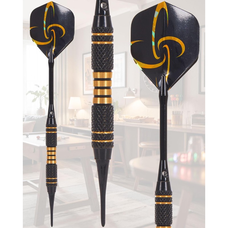 Yirinatek Precision Darts with Storage Box, 6 High-Quality Darts with