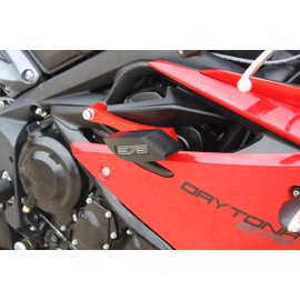 T-Rex Racing No Cut Frame Sliders Compatible with Triumph 2013-2017 Daytona 675(Non R) - Black