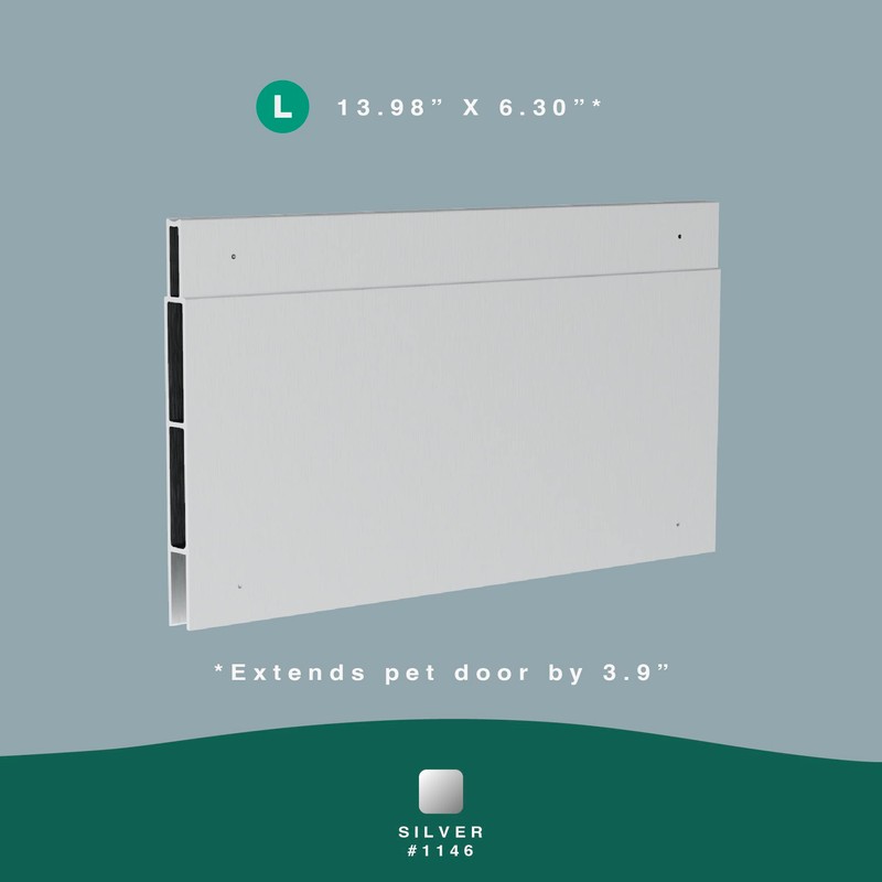 Hakuna Pets Patio Pet Door 3.9” Height Extension, Fits Screen