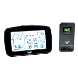 PNI MS500 Weather Station with Wireless External Sensor, Displays Indoor and Outdoor Temperature and Humidity and Memory for Minimum and Maximum Climate Values
