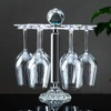 Elegant Desktop Crystal Glass Stemware Rack/Rotate 8 Wine Glass Storage