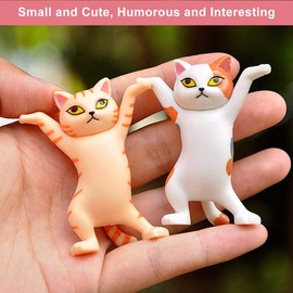 5-PCS Funny Cat Pen Holder Dance Cat Figure Cat Headphone Cat Stand for Kids for Home Office Décor