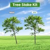 6PCS Tree Stake Kit, Heavy Duty Tree Support for Leaning