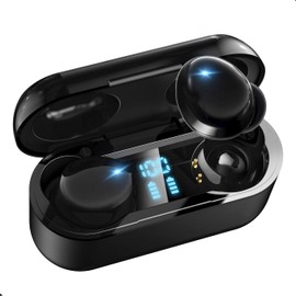  Bluetooth 5.3 EDR Technology, Small and Lightweight: Wireless Earphones, Comfortable to Wear, Bluetooth Earphones, HiFi Bluetooth, AAC Compatible, Siri Compatible, LED Display,