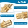 Messing Schlauchanschluss Adapter, 3 Stück 19mm Schlauchtülle Schottverschraubung Kupplung, Messing