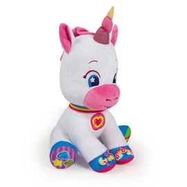 Clementoni - Baby Unicornio - Peluche Interactivo con luz y Sonidos para bebés a Partir de 6 Meses, Juguete en español (55262)