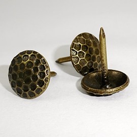 Decotacks® Honeycomb Upholstery Nails/tacks 7/16" - 100 Pcs [Antique Brass Finish], DX5711AB