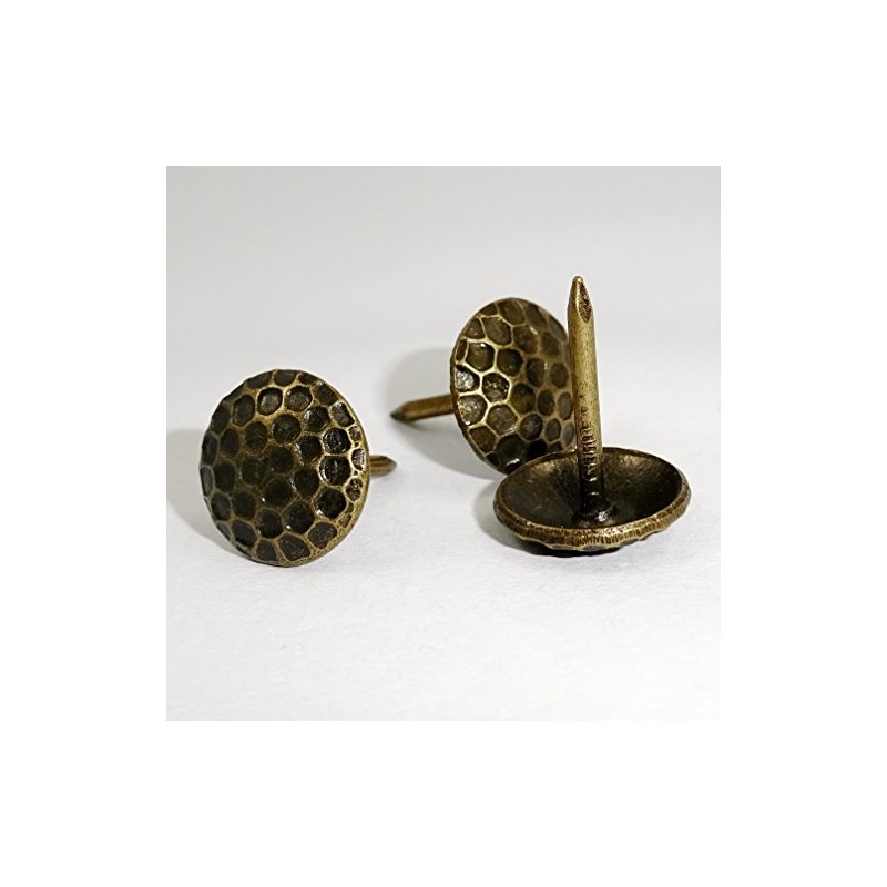 Decotacks® Honeycomb Upholstery Nails/tacks 7/16" - 100 Pcs [Antique Brass
