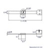 WOOCH Sliding Glass Door Ratchet Lock with Chrome Finish, Keyed