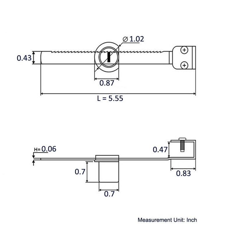 WOOCH Sliding Glass Door Ratchet Lock with Chrome Finish, Keyed