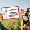 Swiss Shepherd Free-Ranging Dog Sign Saying Door Sign Dog Sign