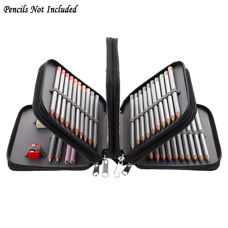 IGNPION Large Multi-Layer School Pencil Case for 72 Colored Pencils