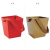 Cardboard Buckets with Ribbon Handle Kit Gold & Red -
