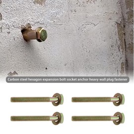 Be In Your Mind 20PCS Expansion Bolts Heavy Duty Fixing Sleeve Anchors Carbon Steel Hex Nut for Concrete Stone Brickwork Canopy Water Heater Installation 8x55mm