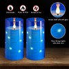 NURADA 3"x6"Flickering Flameless Candles: Built-in Star String 3D Wick Battery