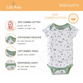 Little Peaches Baby Layette Set - 10 Piece Baby Boy Clothes, Baby Shower Gifts For Boys, Baby Essentials For Newborn, Fits 3 to 6 month baby boy clothes - Camping in the wild