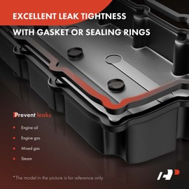 A-Premium Left Right Side Engine Valve Cover with Valve Cover Gasket & Bolt Compatible with Dodge Jeep 2002-2012 - V6 3.7L - Ram 1500 Dakota Durango Nitro Liberty - Replace # 53021937AC 53021938AB