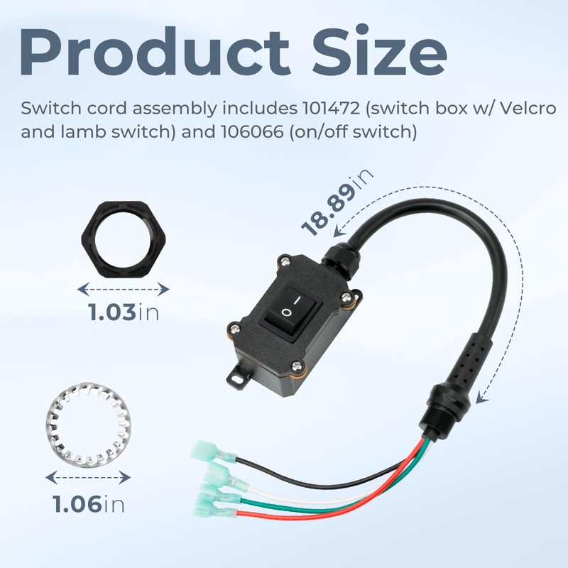 TOSRWGLL 101610 Replacement Switch Cable Assembly for Proteam AviationVac, LineVacer