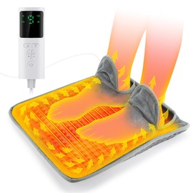 Foot Warmer, Under Desk Electric Heated Feet Heating Pad for Women Men, 9 Level Heating, 4 Level Timer, Auto Shut-Off, Winter Gifts for Home, Office, Indoor