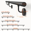 6FT Industrial Metal Stair Handrail,Round Pipe Stair Railing for Indoor/Outdoor