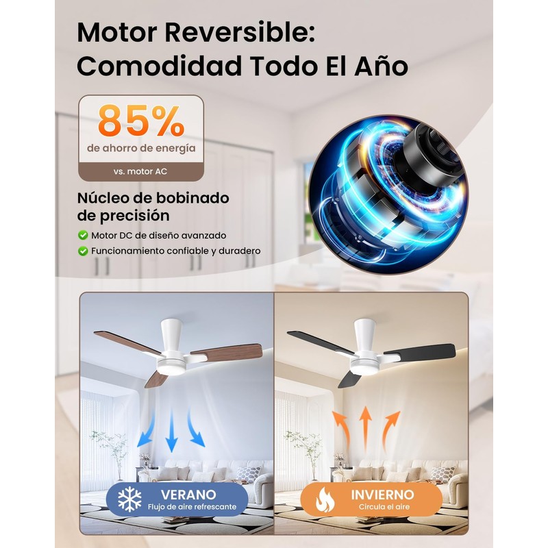 Airwit Ventilador de Techo 41", Reversible, 5 Aspas