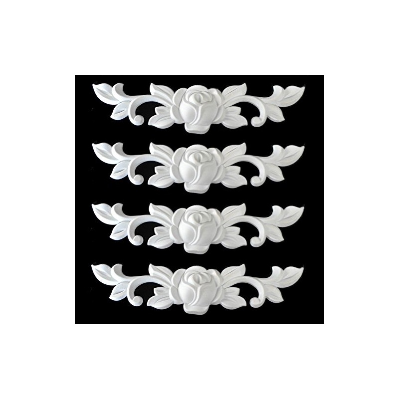 Ornament for Stucco Moulding Plastic Unpainted White Modern Ornaments in