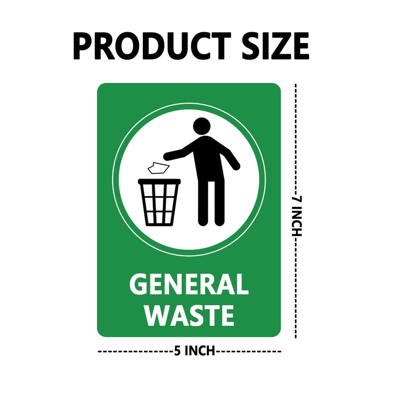 Recycle Sticker Signs for Trash Can,Self-Adhesive Waterproof and Fade Resistant