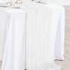 EOWVISN 1Pc Wrinkled Tablecloth, 4Pcs Tablecloth Clip, Muslin Tablecloth, Cheesecloth