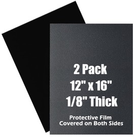 Wonninek Pack of 4 Black ABS Plastic Sheet, 30 x 20 cm, 3 mm Thick, Thermoplastic Rigid Malleable Plate with Various Surfaces, High-Strength Impact-Resistant Plastic Plate, DIY Material for Wheres