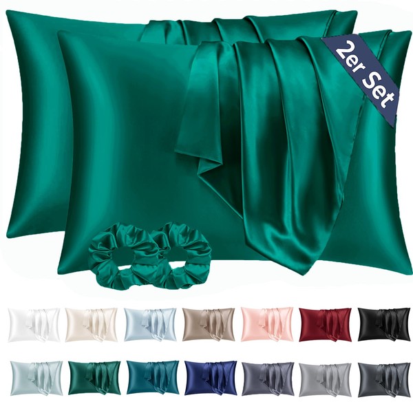 Vielit Set of 2 Satin Pillowcases, 40 x 80 cm,