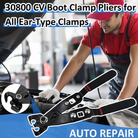 30800 CV Boot Clamp Pliers, 9 in Ear Type CV Joint Boot Clamp Pliers, Universal CV Axle Boot Clamp Tool for Auto ATV Boot Clamp Crimp or Remove, Used with Torque Wrench
