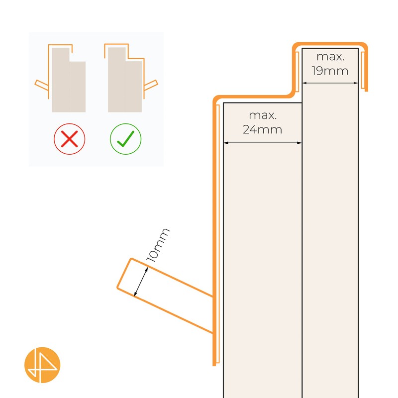 JOGEL & PETZ® Flipchart Door Hook, Space-Saving Alternative to Flipchart